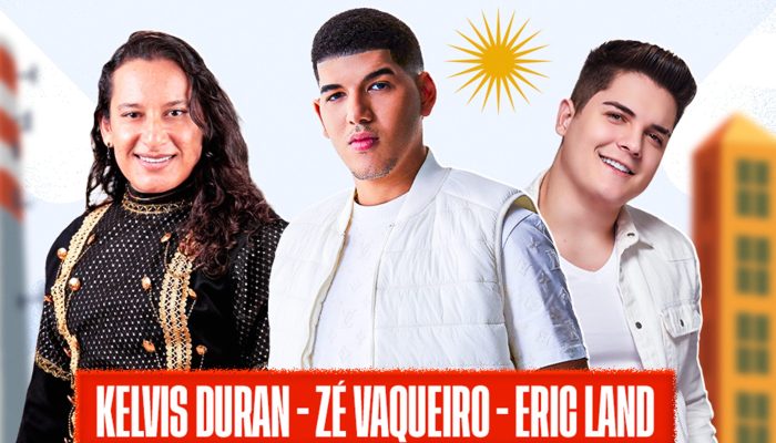 Aniversário de Carpina terá shows de Zé Vaqueiro, Kelvis Duran e Eric Land