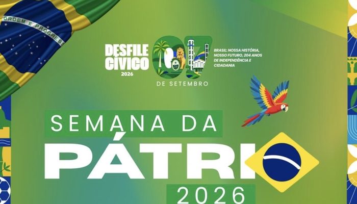 Prefeitura de Carpina promove Semana da Pátria 2026 com programação especial e Desfile Cívico no dia 7 de setembro