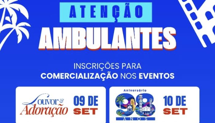 Prefeitura de Carpina abre inscrições para ambulantes comercializarem nos eventos de setembro
