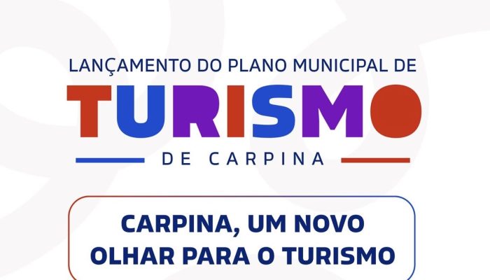 Prefeitura de Carpina lança Plano Municipal de Turismo nesta segunda-feira (21)